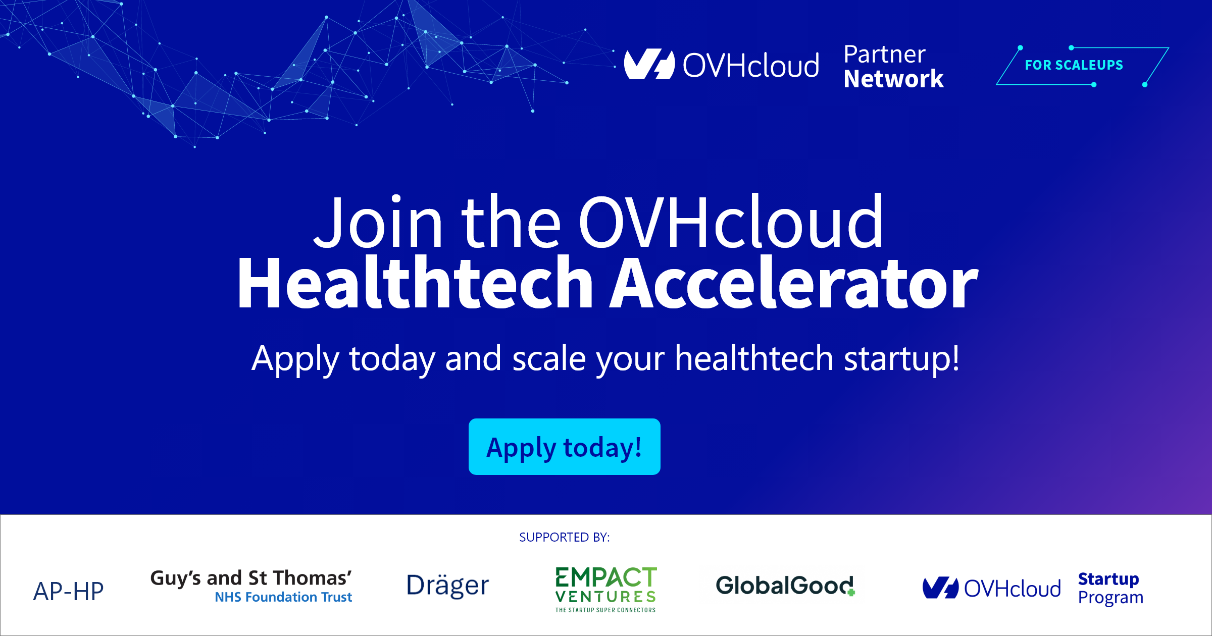 OVHcloud launches Healthtech  Accelerator for scaleups